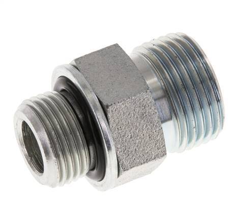 Embout double en acier zingué UN 13/16''-16 x G 3/8'' ORFS 630 Bar - Hydraulique