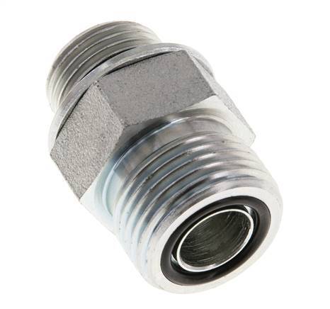 Embout double en acier zingué UN 13/16''-16 x G 3/8'' ORFS 630 Bar - Hydraulique