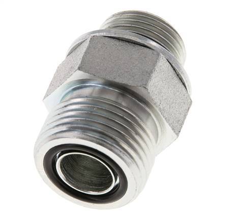 Embout double en acier zingué UN 13/16''-16 x G 3/8'' ORFS 630 Bar - Hydraulique