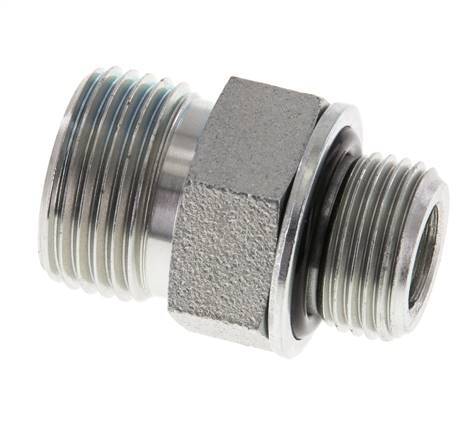Embout double en acier zingué UN 13/16''-16 x G 3/8'' ORFS 630 Bar - Hydraulique