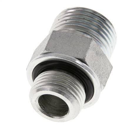Embout double en acier zingué UN 13/16''-16 x G 3/8'' ORFS 630 Bar - Hydraulique