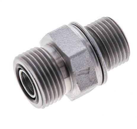 UN 13/16''-16 x M18x1.5 Embout double en acier zingué ORFS 630 Bar - Hydraulique