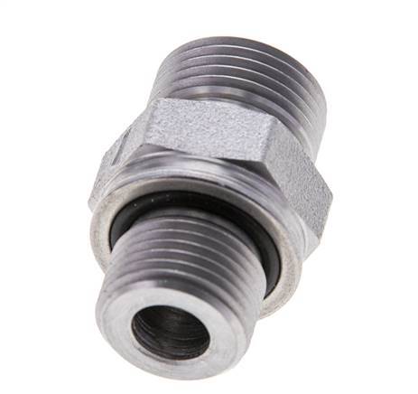 UN 13/16''-16 x M18x1.5 Embout double en acier zingué ORFS 630 Bar - Hydraulique