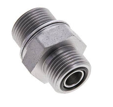 UN 13/16''-16 x M22x1.5 Zinc plated Steel Double Nipple ORFS 630 Bar - Hydraulic