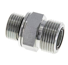 Embout double en acier zingué UNS 1''-14 x G 1/2'' ORFS 400 Bar - Hydraulique