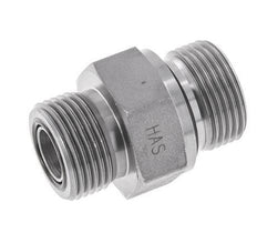Embout double en acier zingué UNS 1''-14 x G 3/4'' ORFS 400 Bar - Hydraulique