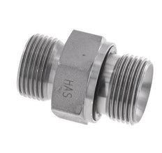Embout double en acier zingué UNS 1''-14 x G 3/4'' ORFS 400 Bar - Hydraulique