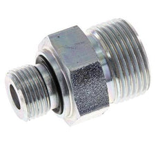 Embout double en acier zingué UNS 1''-14 x G 3/8'' ORFS 400 Bar - Hydraulique