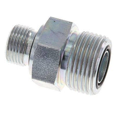 Embout double en acier zingué UNS 1''-14 x G 3/8'' ORFS 400 Bar - Hydraulique