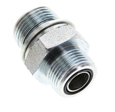 UNS 1''-14 x M27x2 Embout double en acier zingué ORFS 400 Bar - Hydraulique