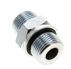 UNS 1''-14 x M27x2 Embout double en acier zingué ORFS 400 Bar - Hydraulique