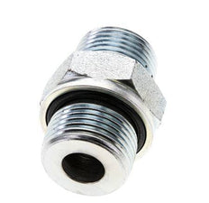 UNS 1''-14 x M27x2 Embout double en acier zingué ORFS 400 Bar - Hydraulique