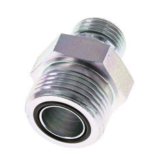Embout double en acier zingué UN 1-3/16''-12 x G 1/2'' ORFS 400 Bar - Hydraulique