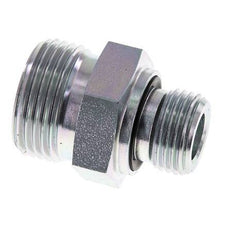 Embout double en acier zingué UN 1-3/16''-12 x G 1/2'' ORFS 400 Bar - Hydraulique