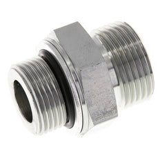 UN 1-3/16''-12 x G 3/4'' Zinc plated Steel Double Nipple ORFS 400 Bar - Hydraulic