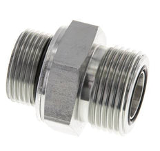 UN 1-3/16''-12 x G 3/4'' Zinc plated Steel Double Nipple ORFS 400 Bar - Hydraulic