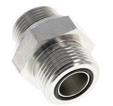 UN 1-3/16''-12 x G 3/4'' Zinc plated Steel Double Nipple ORFS 400 Bar - Hydraulic