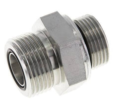 UN 1-3/16''-12 x G 3/4'' Zinc plated Steel Double Nipple ORFS 400 Bar - Hydraulic