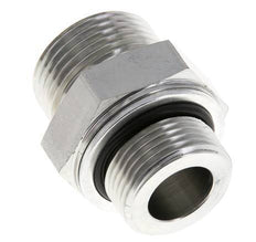 UN 1-3/16''-12 x G 3/4'' Zinc plated Steel Double Nipple ORFS 400 Bar - Hydraulic