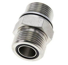UN 1-3/16''-12 x M27x2 Embout double en acier zingué ORFS 400 Bar - Hydraulique