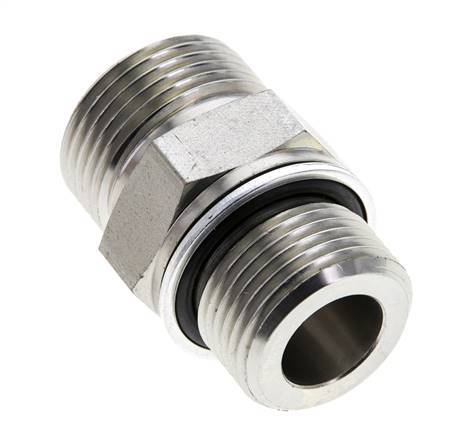 UN 1-3/16''-12 x M27x2 Embout double en acier zingué ORFS 400 Bar - Hydraulique