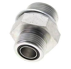 UN 1-3/16''-12 x M33x2 Embout double en acier zingué ORFS 400 Bar - Hydraulique