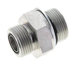 UN 1-3/16''-12 x M33x2 Embout double en acier zingué ORFS 400 Bar - Hydraulique