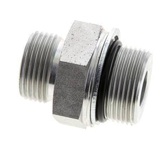 UN 1-3/16''-12 x M33x2 Embout double en acier zingué ORFS 400 Bar - Hydraulique