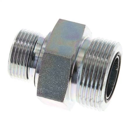Embout double en acier zingué UN 1-7/16''-12 x G 3/4'' ORFS 400 Bar - Hydraulique