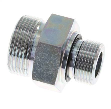 Embout double en acier zingué UN 1-7/16''-12 x G 3/4'' ORFS 400 Bar - Hydraulique