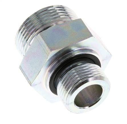 Embout double en acier zingué UN 1-7/16''-12 x G 3/4'' ORFS 400 Bar - Hydraulique