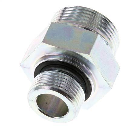 Embout double en acier zingué UN 1-7/16''-12 x G 3/4'' ORFS 400 Bar - Hydraulique