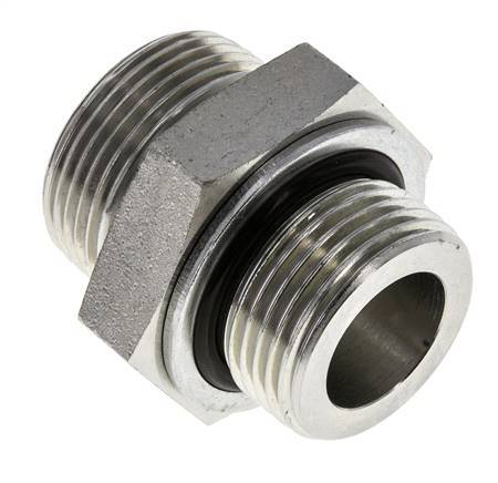 Embout double en acier zingué UN 1-7/16''-12 x G 1'' ORFS 400 Bar - Hydraulique