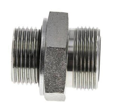 UN 1-7/16''-12 x G 1'' Zinc plated Steel Double Nipple ORFS 400 Bar - Hydraulic