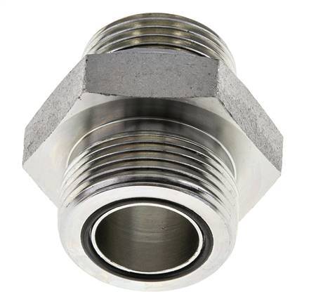 Embout double en acier zingué UN 1-7/16''-12 x G 1'' ORFS 400 Bar - Hydraulique