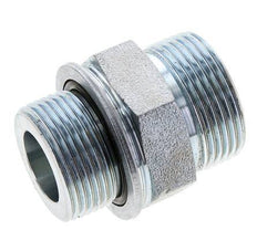 UN 1-7/16''-12 x M33x2 Embout double en acier zingué ORFS 400 Bar - Hydraulique