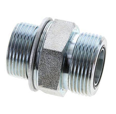 UN 1-7/16''-12 x M33x2 Embout double en acier zingué ORFS 400 Bar - Hydraulique