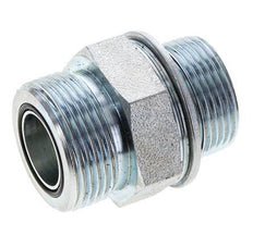 UN 1-7/16''-12 x M33x2 Embout double en acier zingué ORFS 400 Bar - Hydraulique