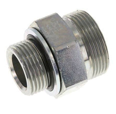 Embout double en acier zingué UN 1-11/16''-12 x G 1'' ORFS 250 Bar - Hydraulique