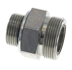 Embout double en acier zingué UN 1-11/16''-12 x G 1'' ORFS 250 Bar - Hydraulique