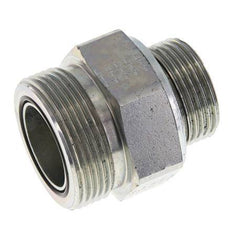 Embout double en acier zingué UN 1-11/16''-12 x G 1'' ORFS 250 Bar - Hydraulique