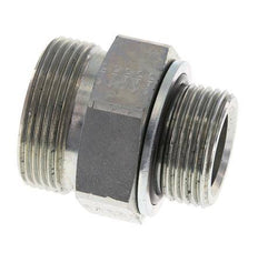 Embout double en acier zingué UN 1-11/16''-12 x G 1'' ORFS 250 Bar - Hydraulique