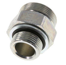 Embout double en acier zingué UN 1-11/16''-12 x G 1'' ORFS 250 Bar - Hydraulique