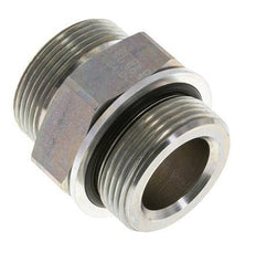 Embout double en acier zingué UN 1-11/16''-12 x G 1 1/4'' ORFS 250 Bar - Hydraulique