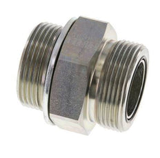 Embout double en acier zingué UN 1-11/16''-12 x G 1 1/4'' ORFS 250 Bar - Hydraulique