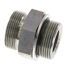 Embout double en acier zingué UN 1-11/16''-12 x G 1 1/4'' ORFS 250 Bar - Hydraulique