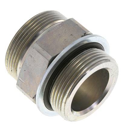 Embout double en acier zingué UN 2''-12 x G 1 1/2'' ORFS 250 Bar - Hydraulique