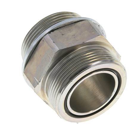 Embout double en acier zingué UN 2''-12 x G 1 1/2'' ORFS 250 Bar - Hydraulique
