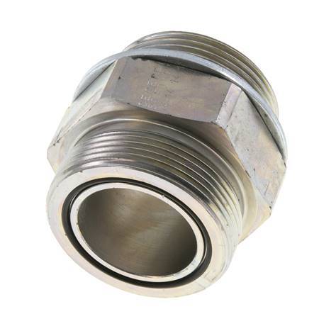 Embout double en acier zingué UN 2''-12 x G 1 1/2'' ORFS 250 Bar - Hydraulique