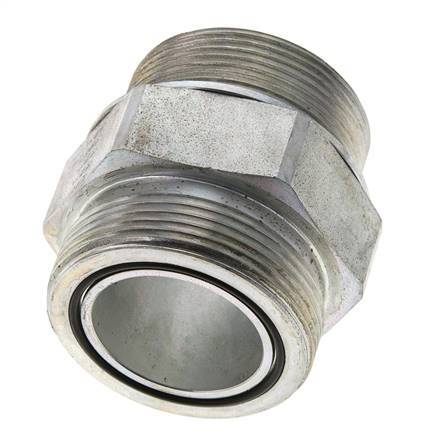 UN 2''-12 x M48x2 Embout double en acier zingué ORFS 250 Bar - Hydraulique